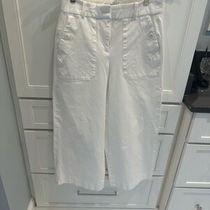 Jcrew White Wide Leg Pants